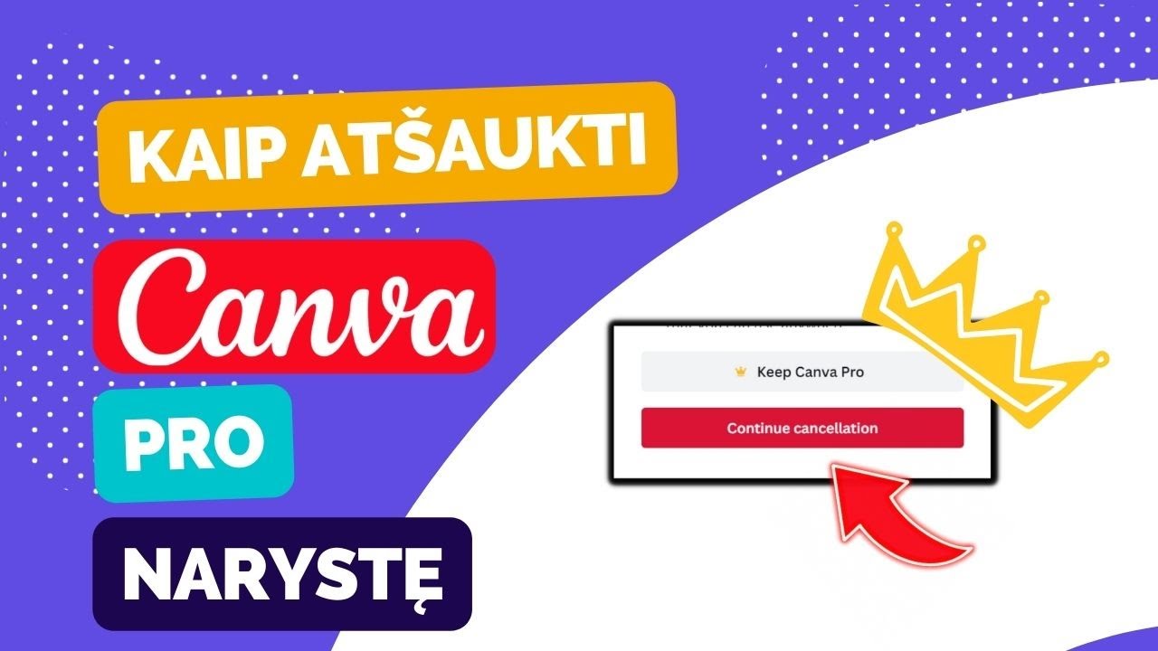 Kaip atšaukti Canva Pro | Canva pamokos | Canva mokymai