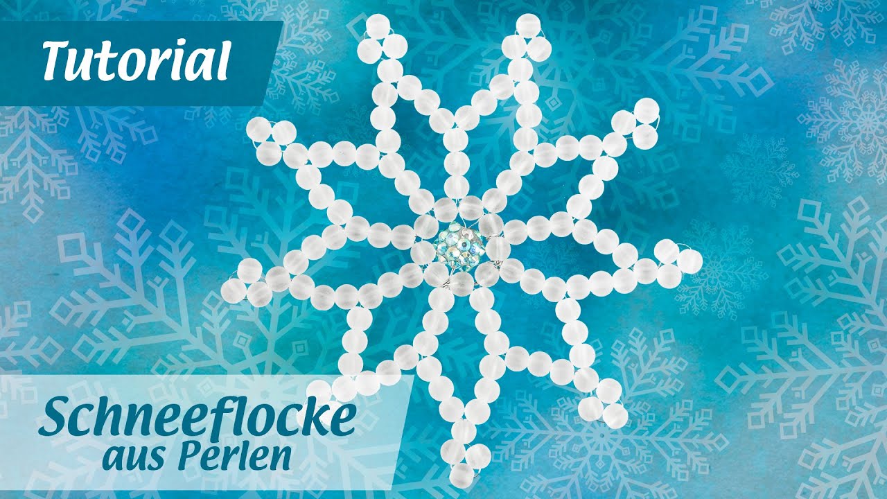 Perlen-Schneeflocken basteln - Einfache Anleitung