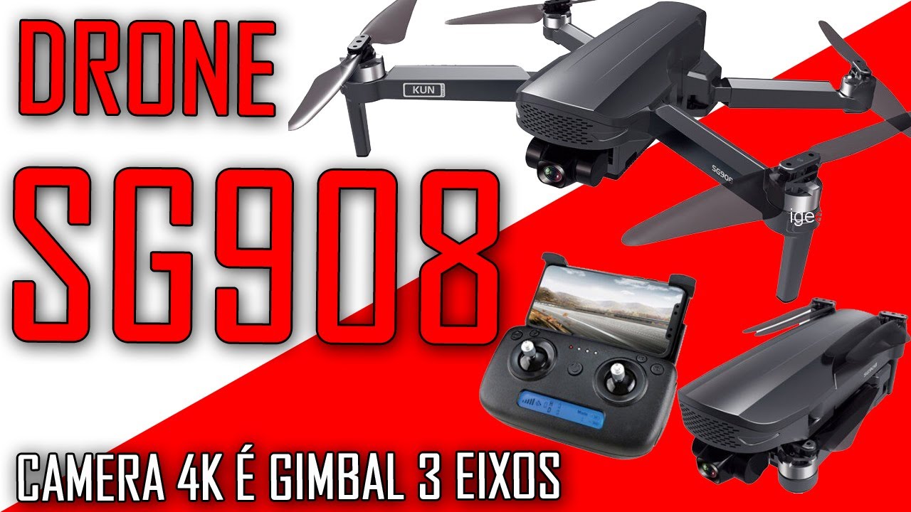 DRONE ZLL SG908 GIMBAL DE 3 EIXOS CAMERA 4K 25F PRIMEIRAS IMPRESSÕES É PRIMEIRO VOO. BOM É BARATO!!