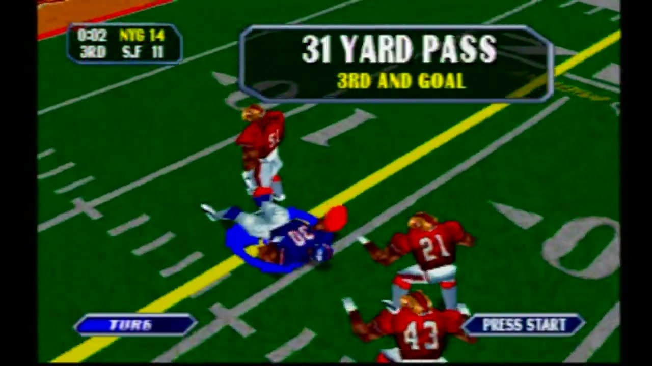 NFL BLITZ (Sony Playstation) SAN FRANCISCO 49ERS vs NEW YORK GIANTS 