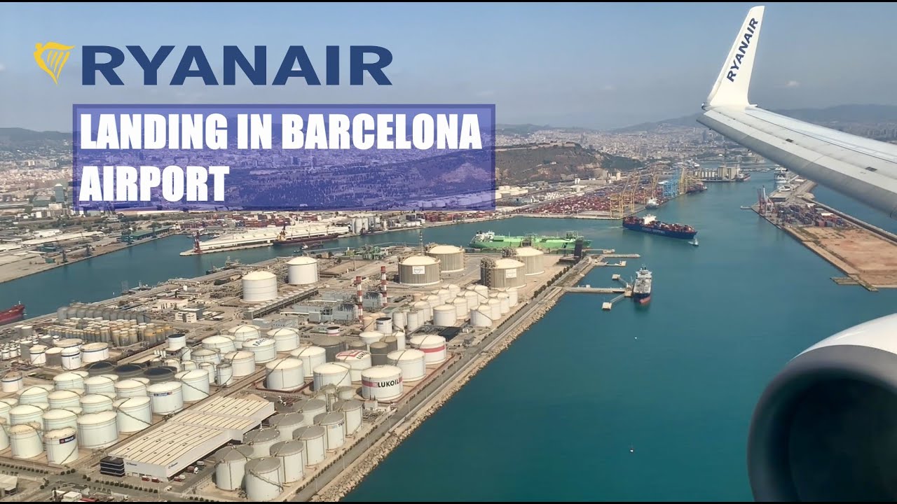 Ryanair | Boeing 737-800 | Approach and Landing at Barcelona Airport (GREAT ENGINE SOUND)