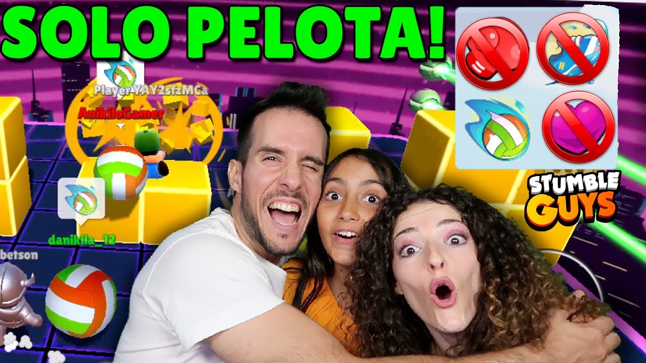 SOLO PELOTA ¡PROHIBIDO EMOTES en STUMBLE GUYS!
