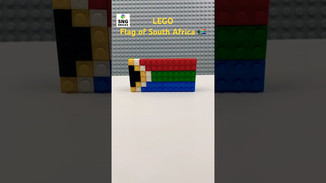 LEGO Flag of South Africa 🇿🇦 | V2 Build | FIFA World Cup Easy LEGO Idea ⚽ #shorts