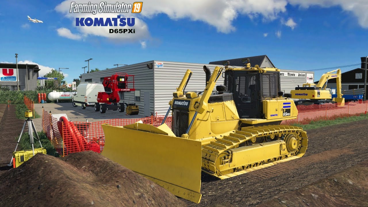 Bulldozer Komatsu D65PXi Earthworks | Farming Simulator 19