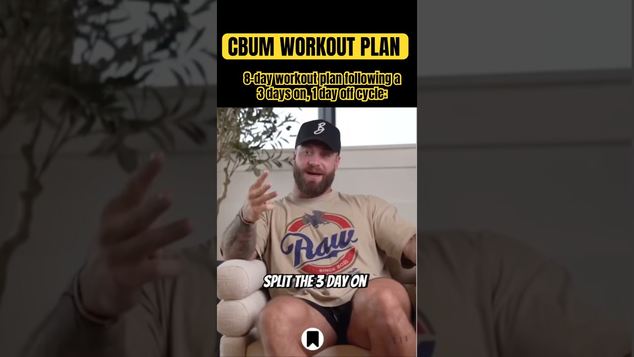 CBUM Workout Plan 🔥 Split Gaining & Bulking PDF ✅ #cbumworkout #cbum #workouttips