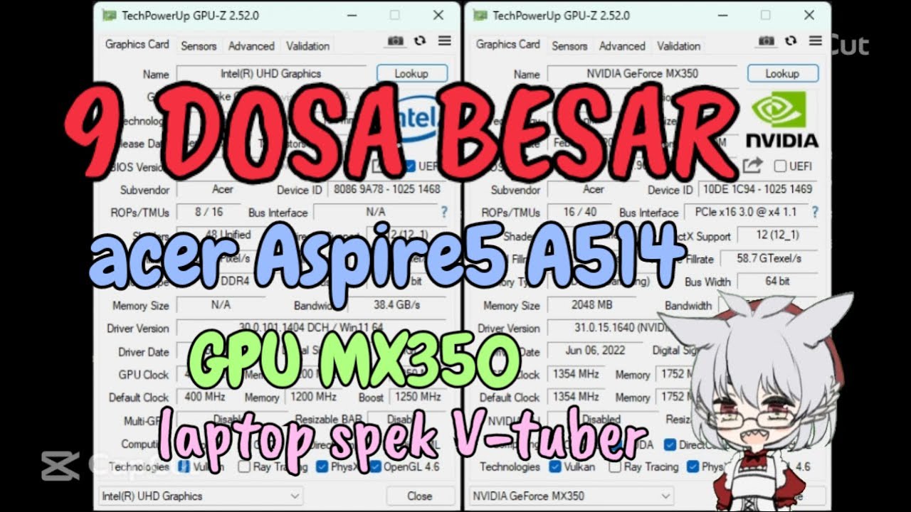 DOSA BESAR ACER ASPIRE 5 A514 54G NVIDIA MX350 | LAPTOP 6 JUTA KOK BANYAK MINUS NYA ? NYESEL GAK TUH