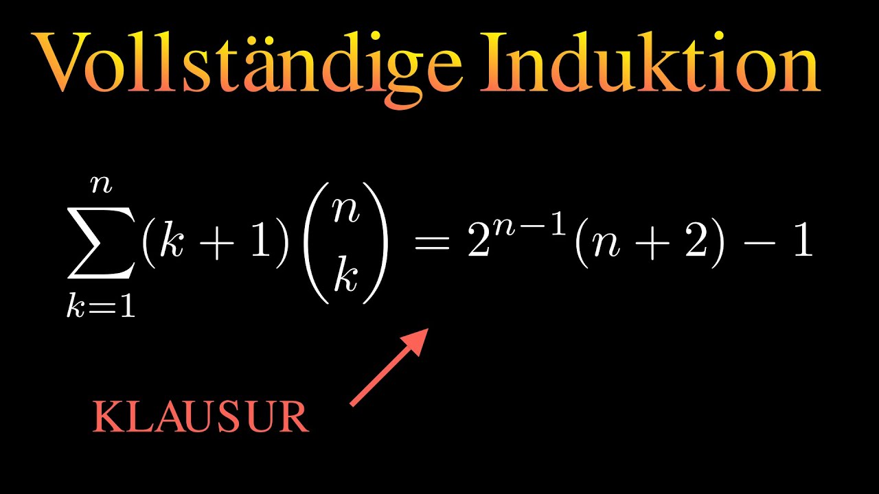 Beweise mit vollständiger Induktion - Übung 11 (Summe mit Binomialkoeffizient)