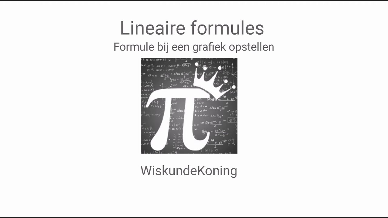 Formule opstellen bij een lineaire grafiek