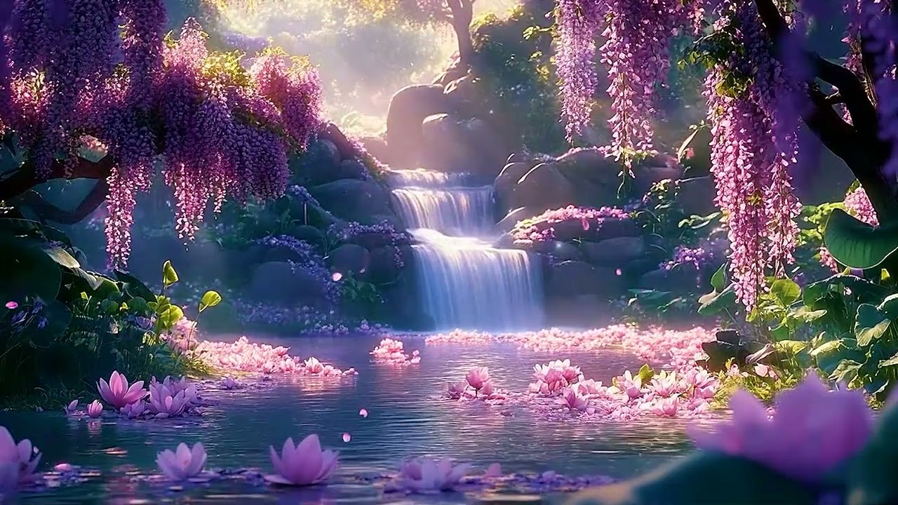 Peaceful Palace Garden Escape | Flowing Fountain, Singing Birds and Tranquil Nature Ambience
