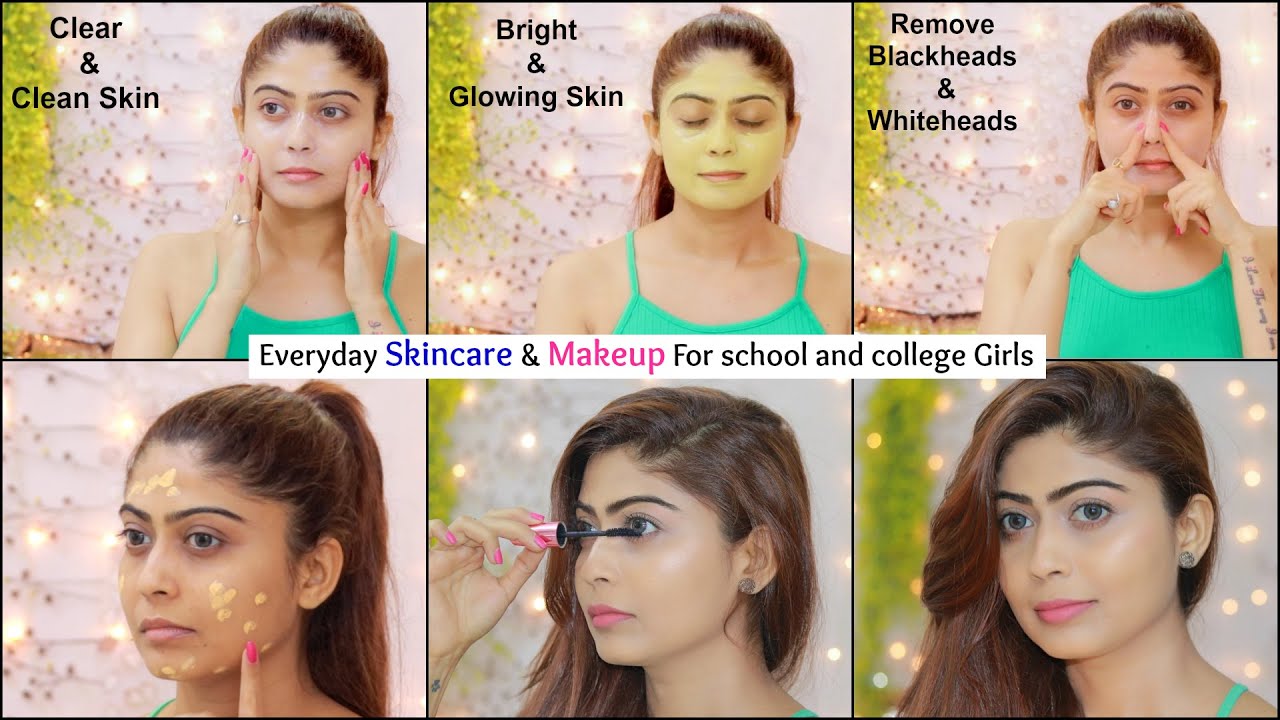 Everyday SKINCARE And MAKEUP TUTORIAL For School and College Girls | Products Starts from: Rs.57
