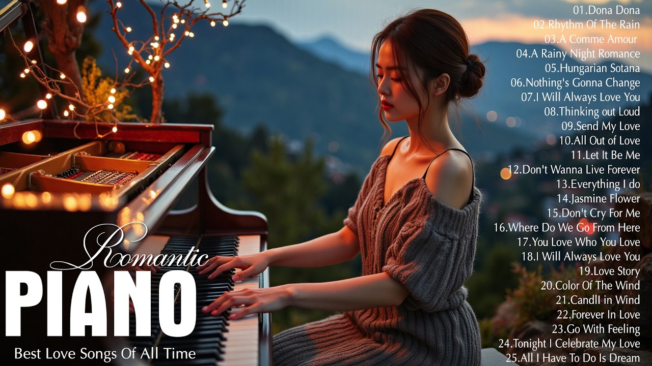 100 Romantic Piano Love Songs Ever - Timeless Love Songs of 80s 90s - Best Relaxing Piano Music
