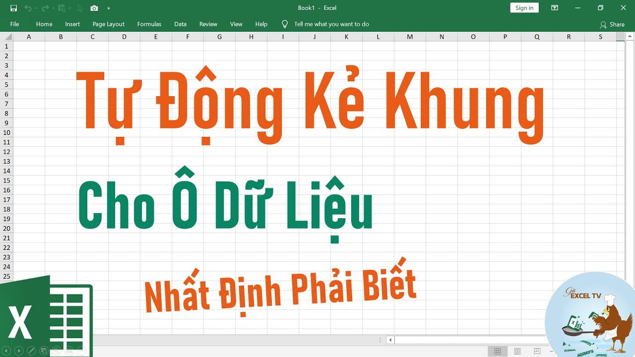 Tự động kẻ khung cho ô dữ liệu trong excel