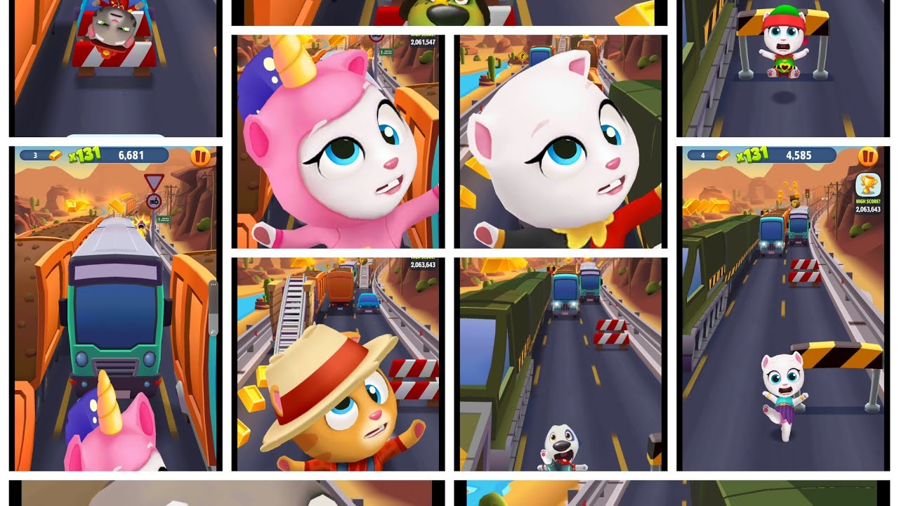 Talking Tom Gold Run: Best funny fail all skin characters (Android, iOS)