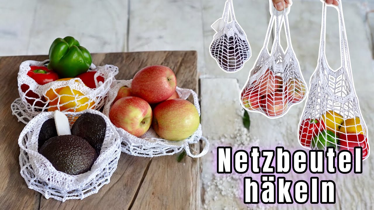 Diese H&auml;kelnetz🛍️ersetzt jede Plastikt&uuml;te -Geheimfach inklusive?! mit Etikett zum Wiederbeschriften
