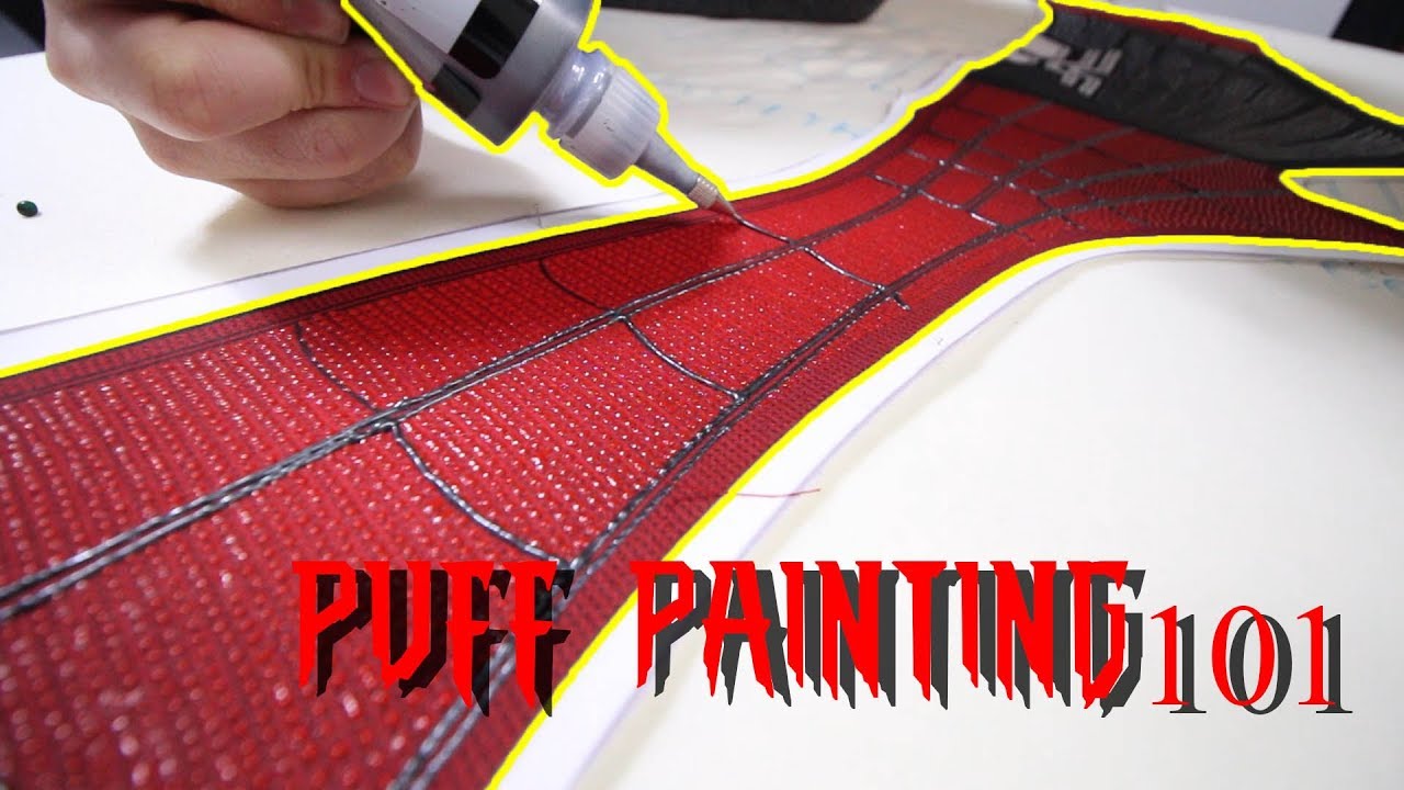 Раскрашивание костюма Человека-паука с помощью Puff Paint — косплей «Человек-паук вдали от дома»