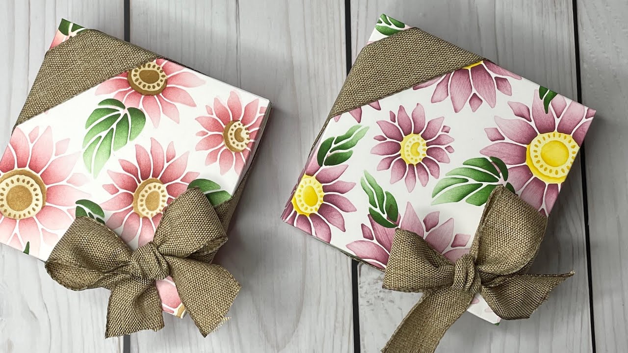 kleine Pralinenschachtel basteln ohne Stempelset/ Deko-Schablonen Vielseitig Schön/ Stampin`Up!