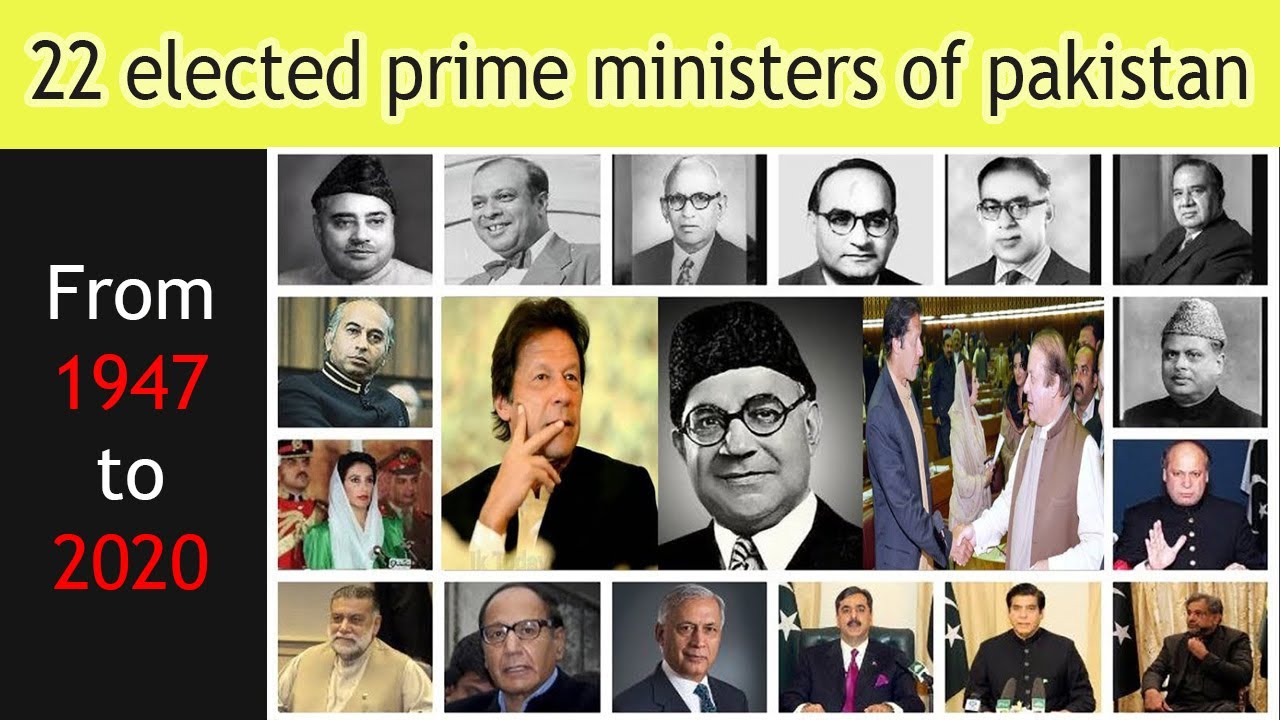 List of 22 elected prime ministers of Pakistan from 1947 to 2020 -search party