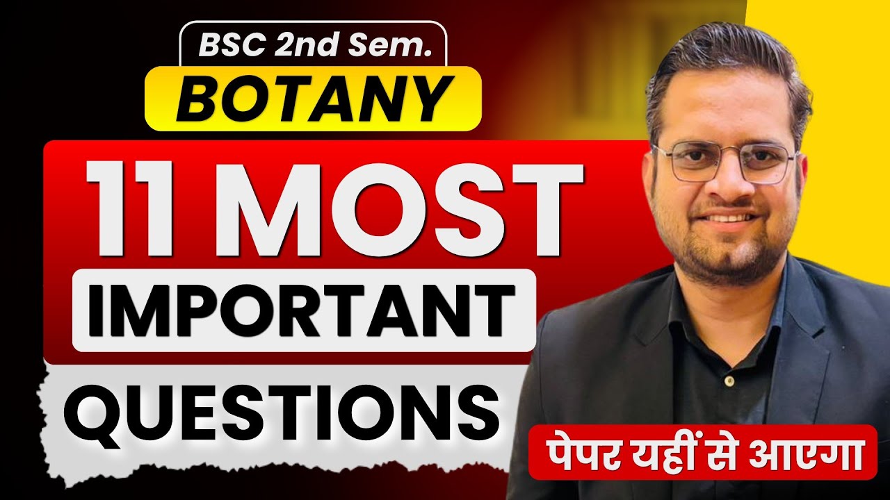 B.Sc 2nd Semester Botany Most Important Questions!Be DKDian