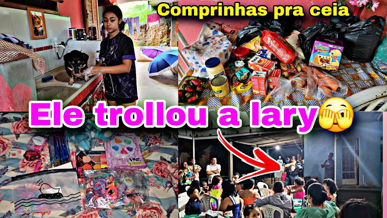 FLÁVIO ESCONDEU ISSO DA LARY 😱COMPRINHAS PARA CEIA DE NATAL!  CONFRATERNIZAÇÃO  DA IGREJA+CHURRASCO