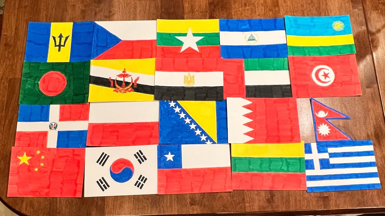 Drawing Flags of the World Compilation - Days 41-60