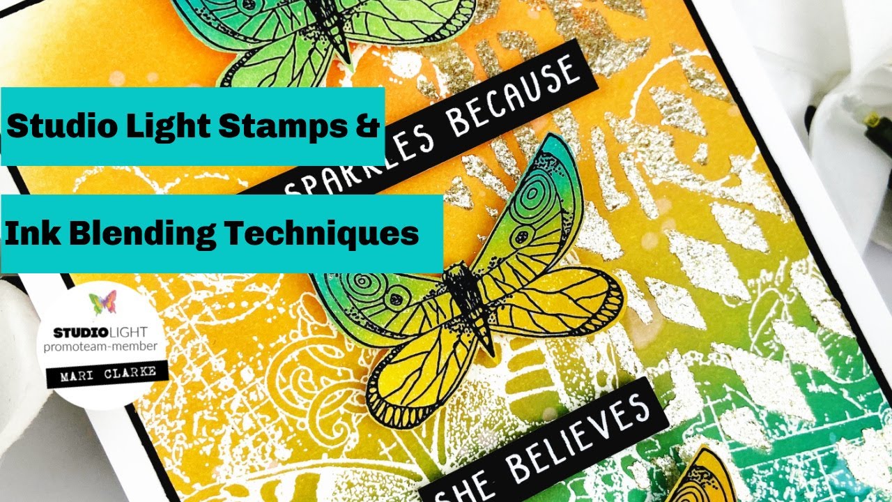 Studio Light Card With Grunge and Art by Marlene