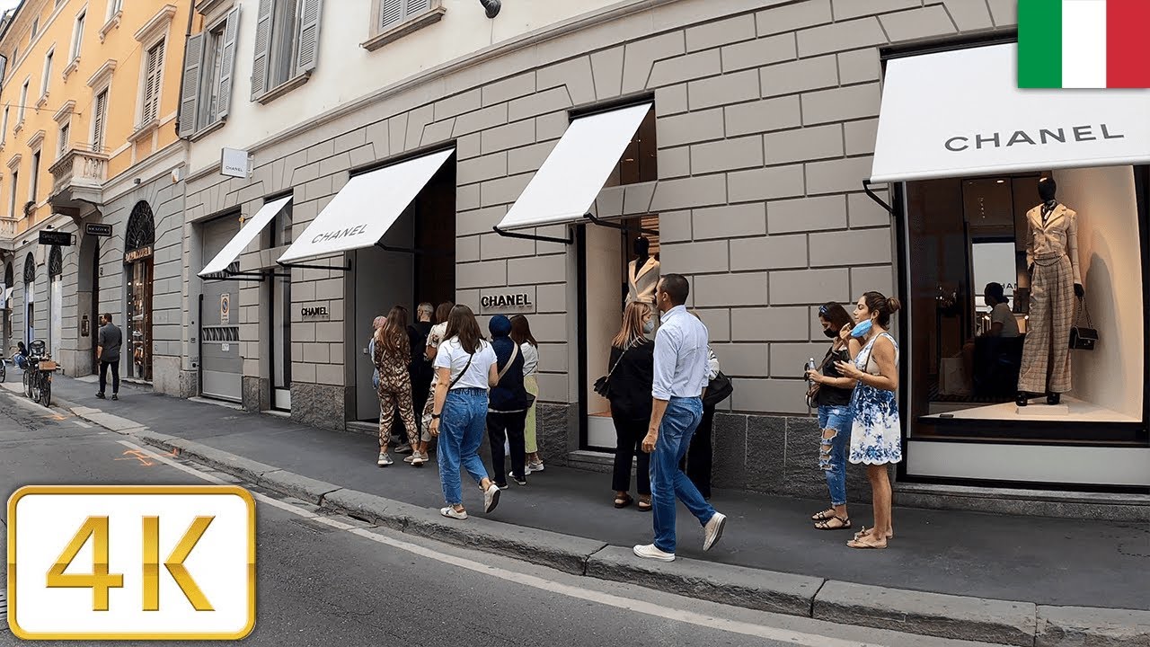 Main shopping streets in Milan, Italy (Quadrilatero della Moda) | Summer 2021【4K】Milano