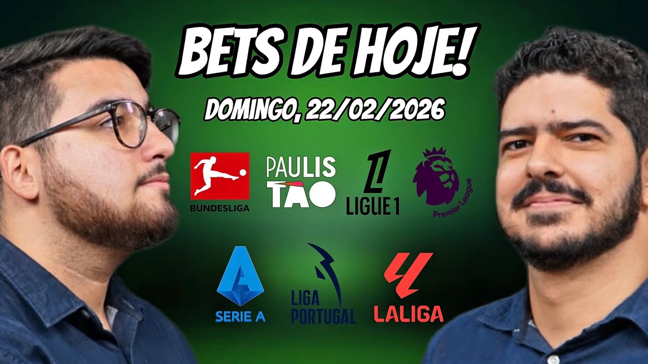 Palpites de Futebol para 22/02/2026 (domingo) - Análises + Bilhete Pronto | Bets de Hoje