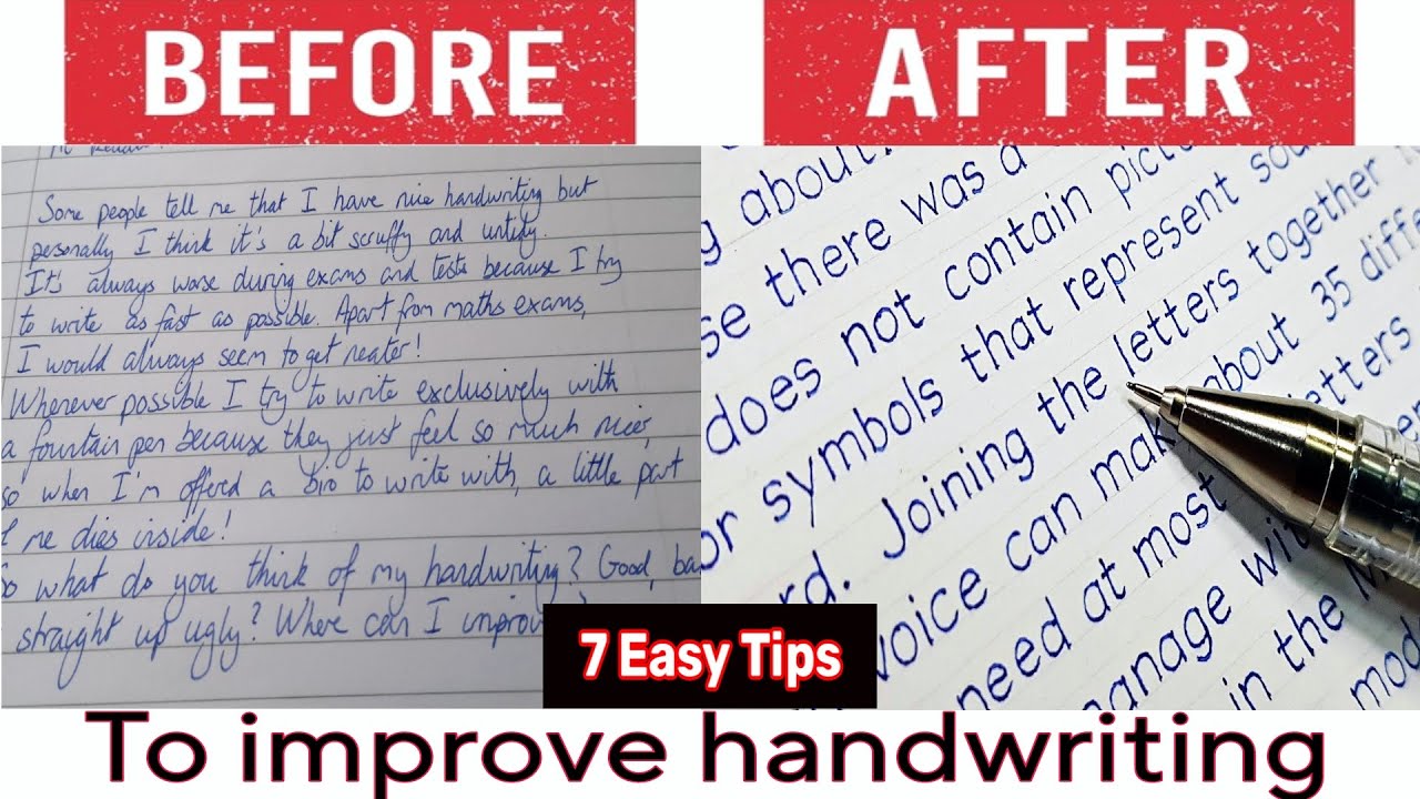 How to improve your handwriting || 7 Secrets tips to Improvement your handwriting in English