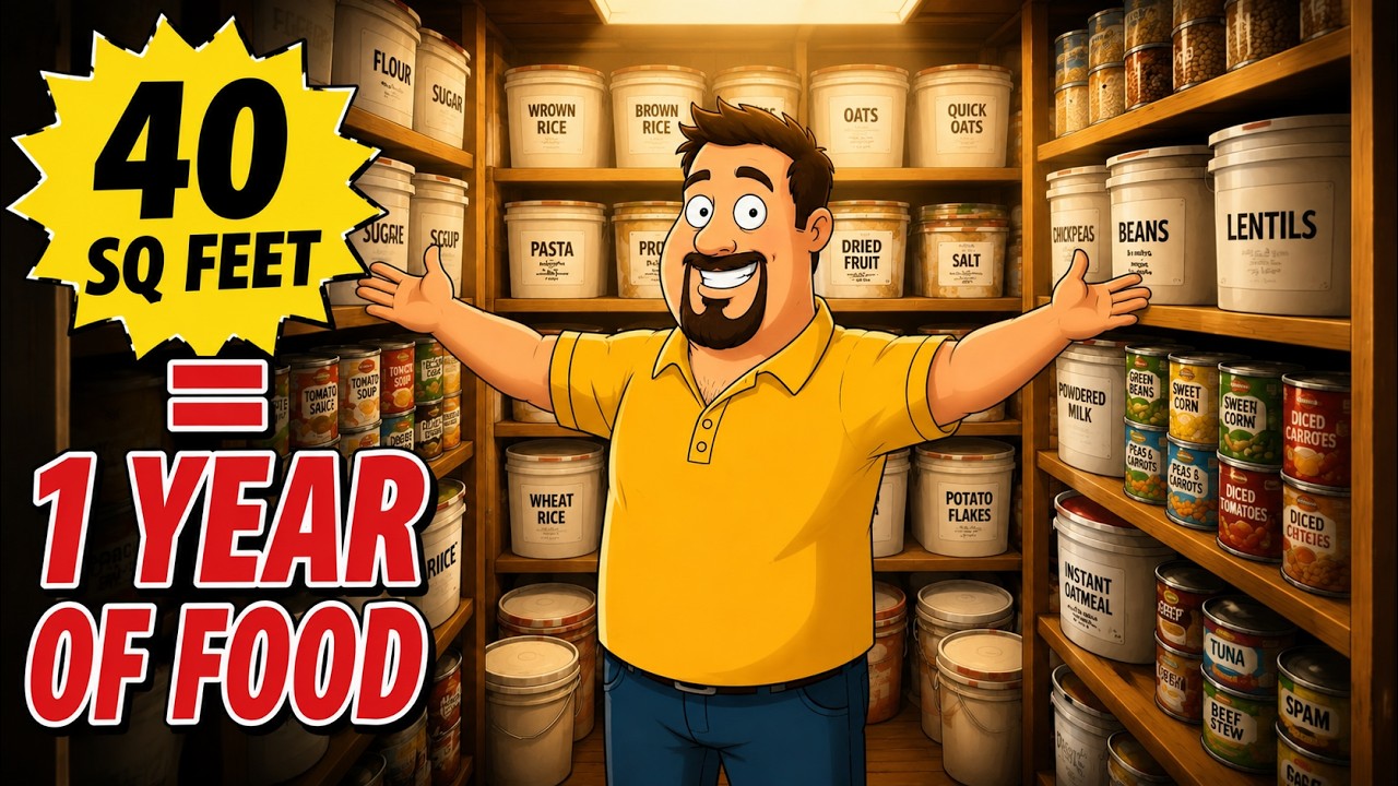 How to Store a Year of Food in 40 Square Feet