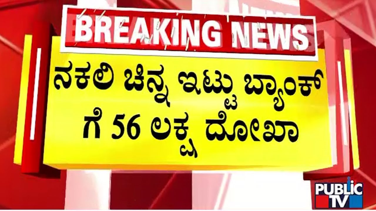 ನಕಲಿ ಚಿನ್ನ ಅಡವಿಟ್ಟು ಬ್ಯಾಂಕ್‌ಗೆ 56 ಲಕ್ಷ ದೋಖಾ | Mercantile Bank | Public Tv
