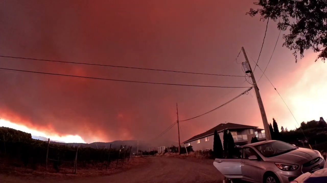 Timelapse of Bald Range Wildfire 7pm Aug. 7th - 1230am Aug. 8th