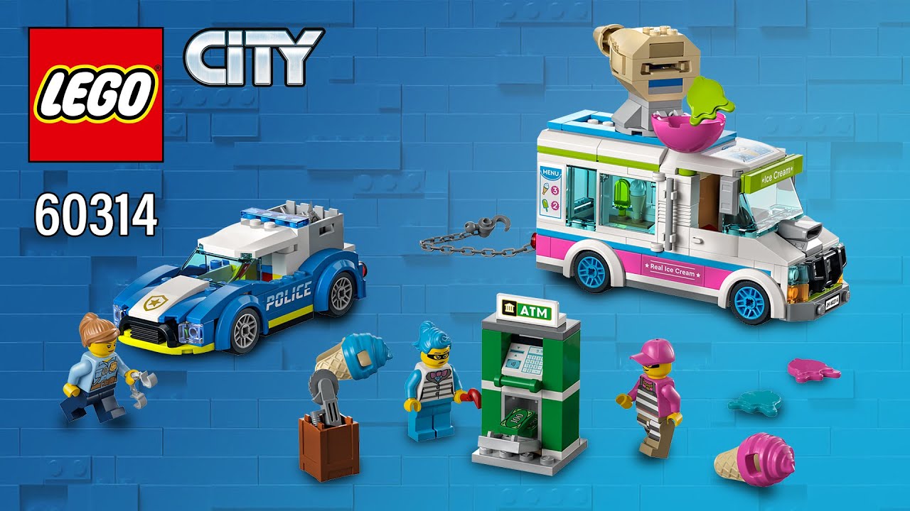 LEGO® City Ice Cream Truck Police Chase (60314)[317 pcs] Building Instructions | Top Brick Builder