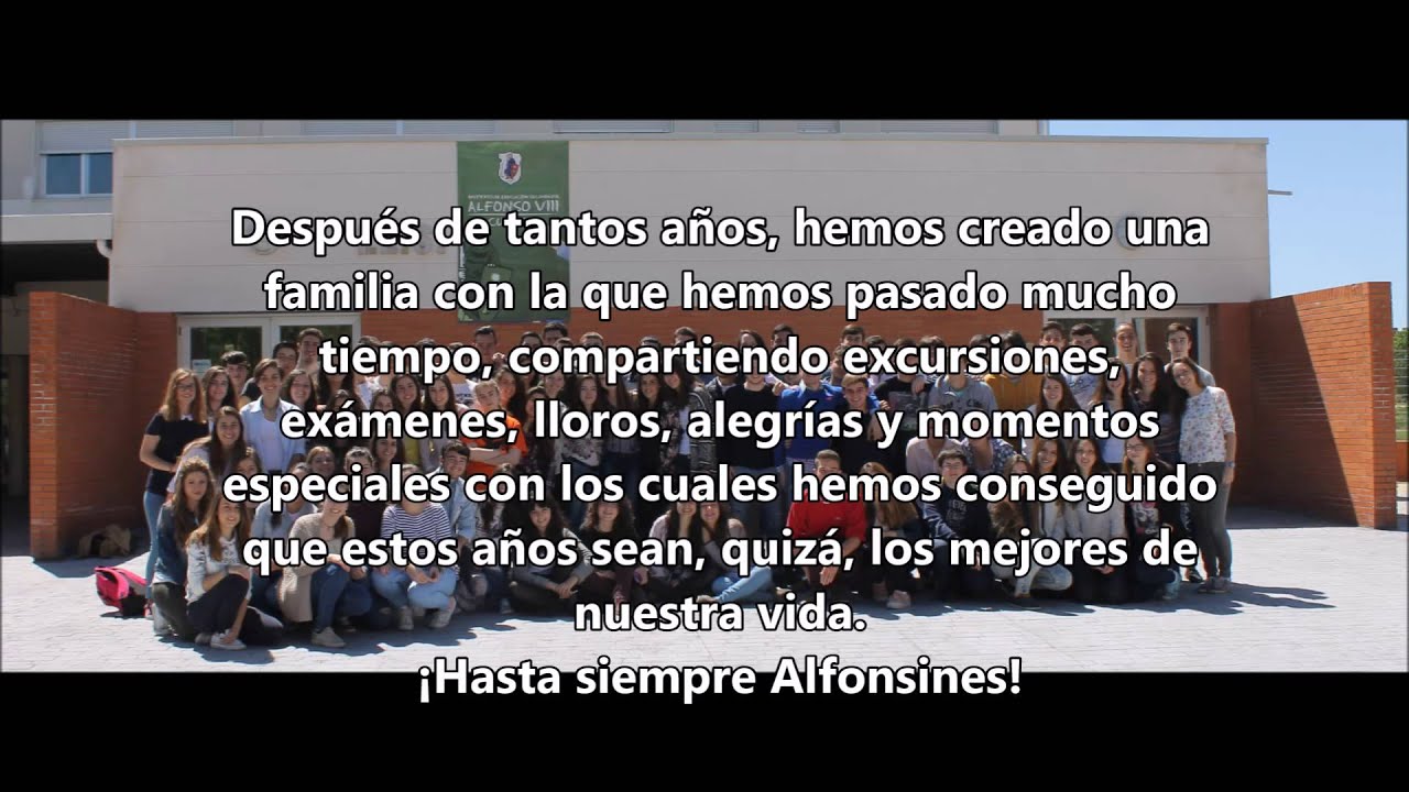 Vídeo graduación Alfonso VIII, promoción 2015