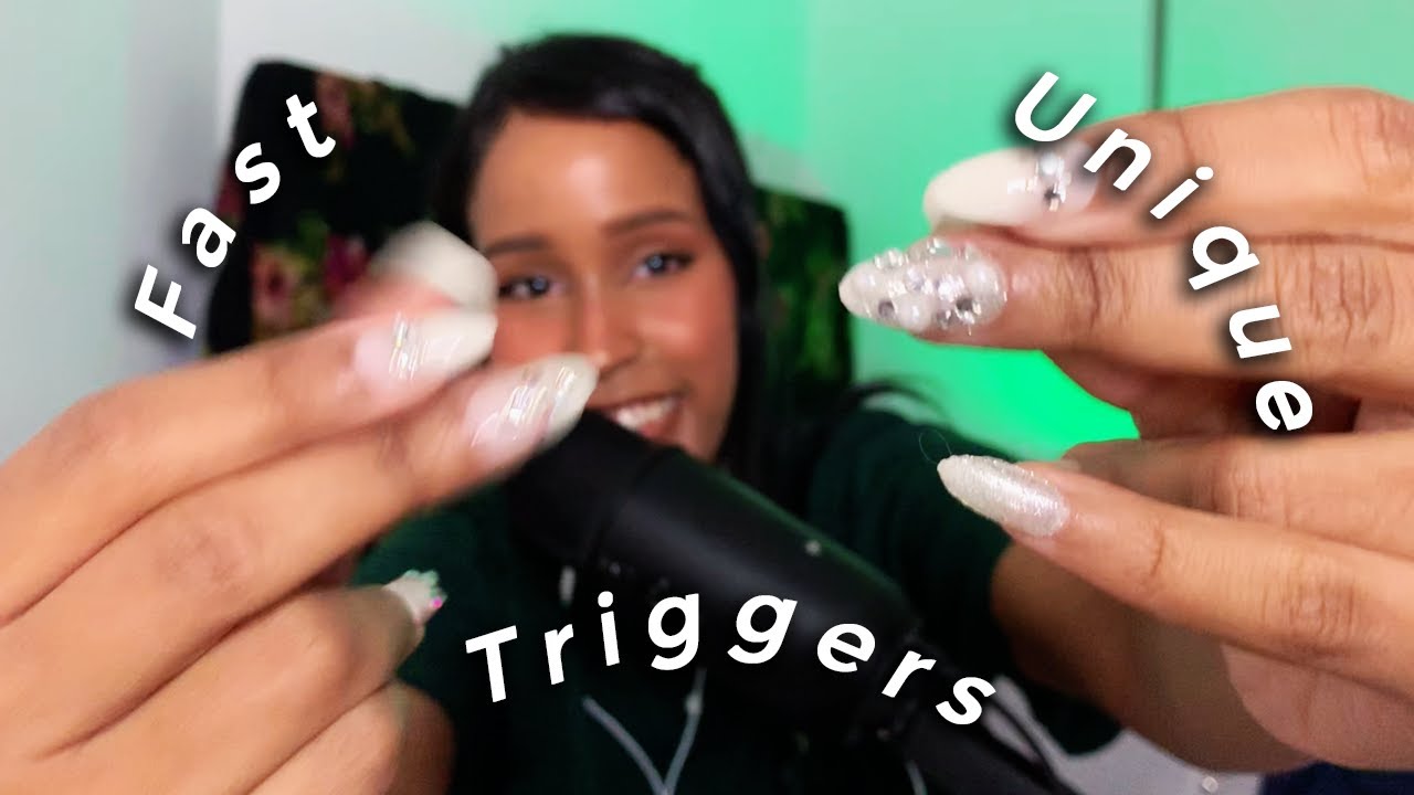 ASMR Random Fast Triggers (Counting, Trigger Words, Energy Pulling, Mouth Sounds, Hand Movements)