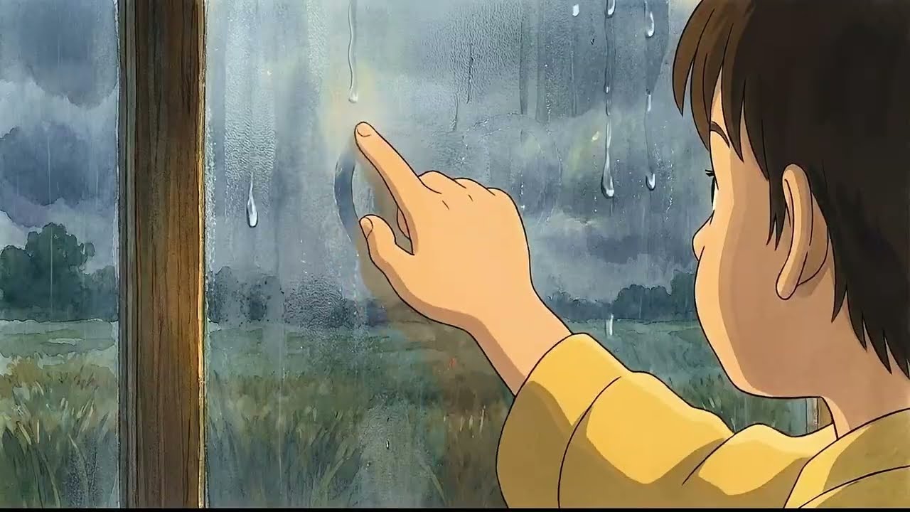 Waiting for Dad on a Rainy Evening 🌧️ | A Quiet Ghibli Inspired Story