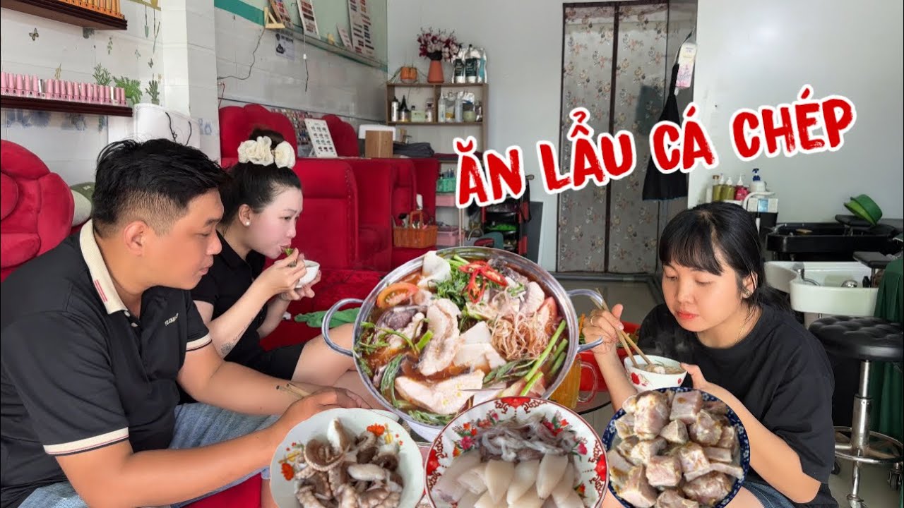 Lần Đầu Huỳnh Như Vlogs Ăn Lẩu Cá Chép Bạch Tuộc Cùng Vợ Chồng Thúy Duy
