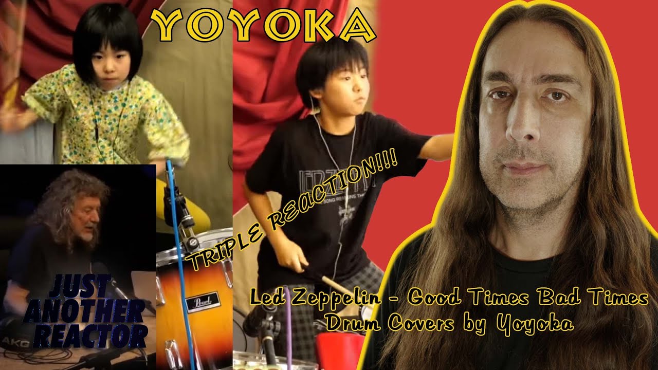 Just Another Reactor reacts to Led Zeppelin - Good Times Bad Times (Yoyoka Drum Covers) 3 Reactions