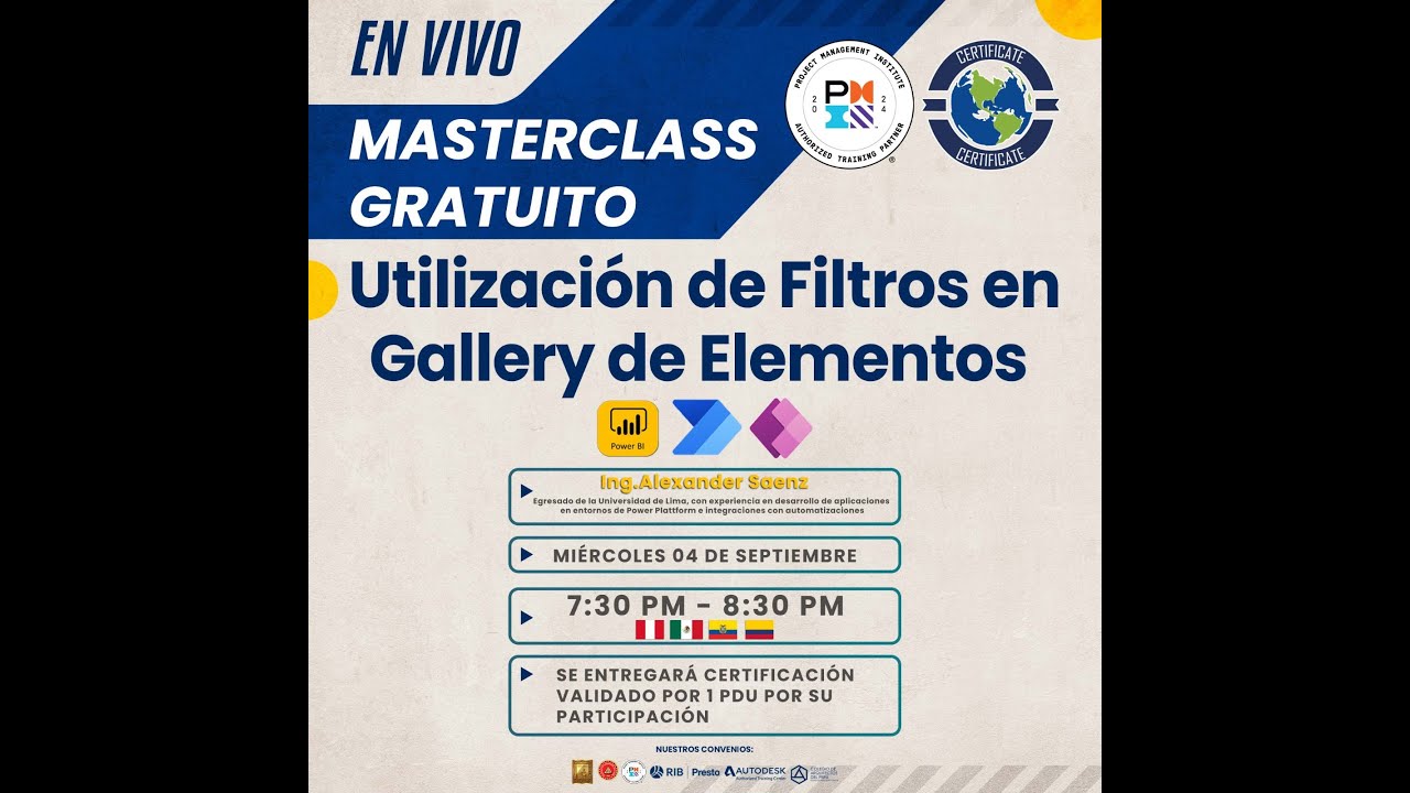 MASTERCLASS UTILIZACIÓN DE FILTROS EN GALLERY DE ELEMENTOS
