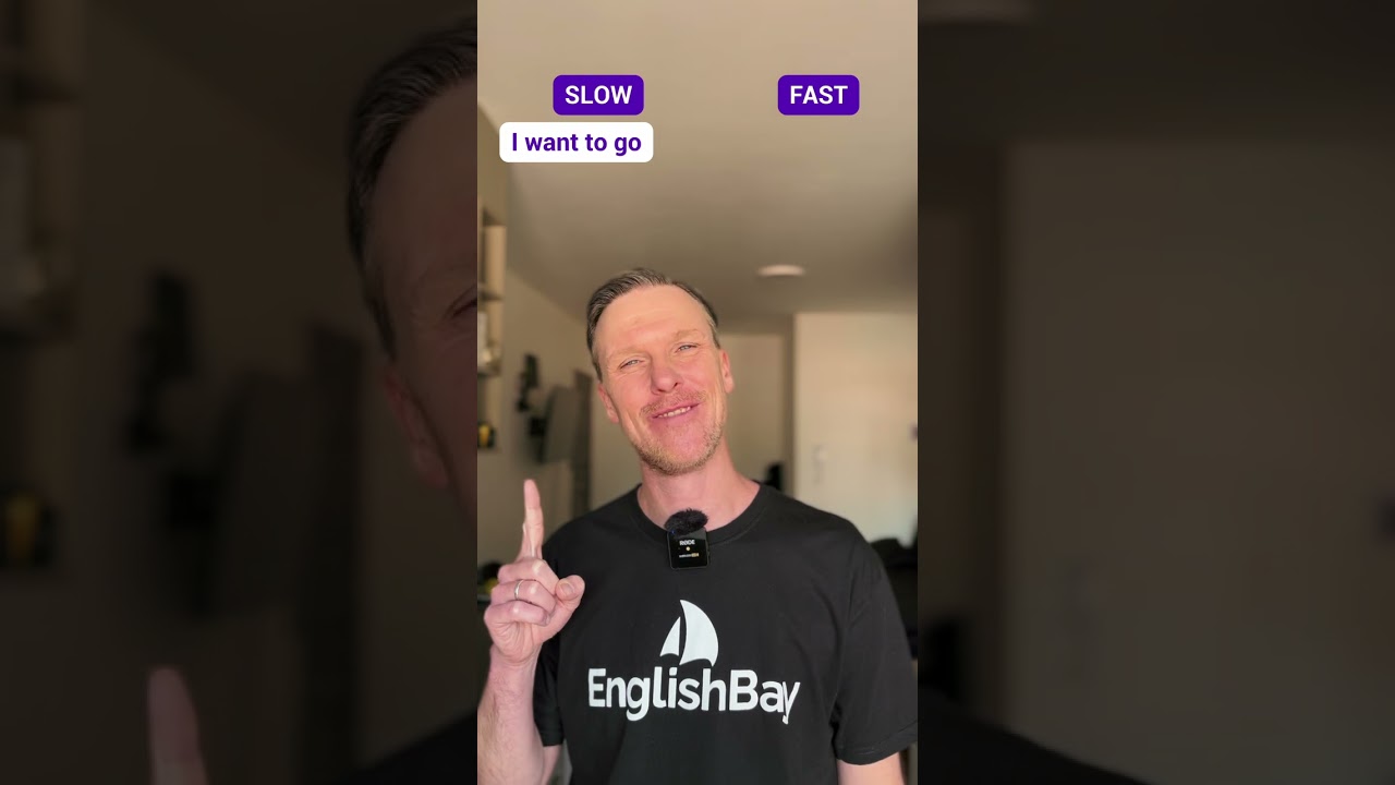 Pron&uacute;ncia em ingl&ecirc;s - Slow vs. Fast #shorts