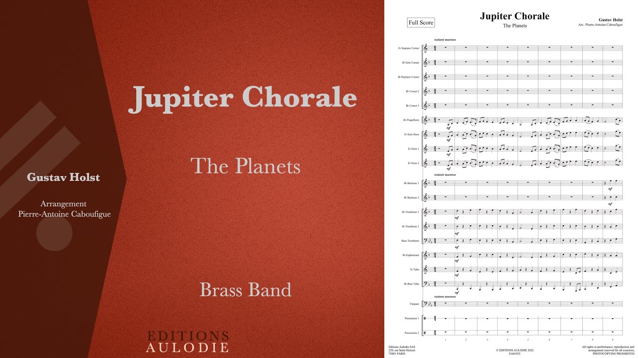 Jupiter Chorale - Gustav Holst (score for brass band)