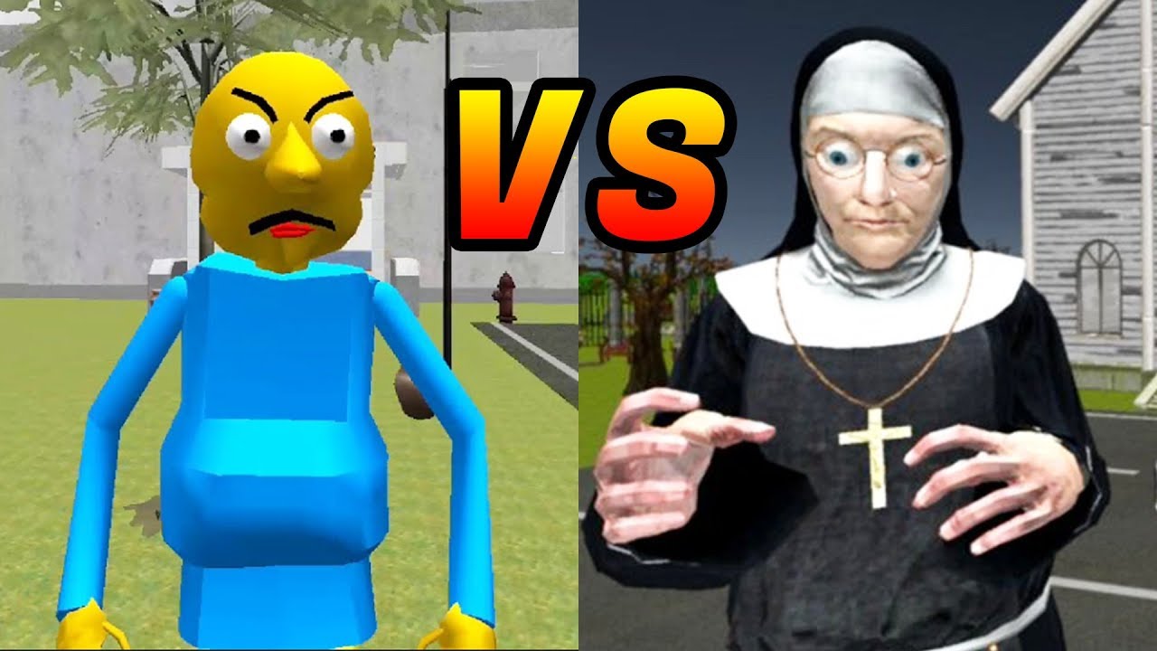 Baldy Neighbor School Escape VS Nun Neighbor Escape From Evil (Funny Moments)