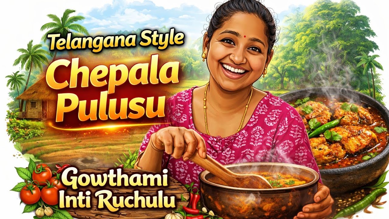 తెలంగాణ స్టైల్ చేపల పులుసు | Gomagomala Fish Pulusu Recipe | Village Style Fish Curry