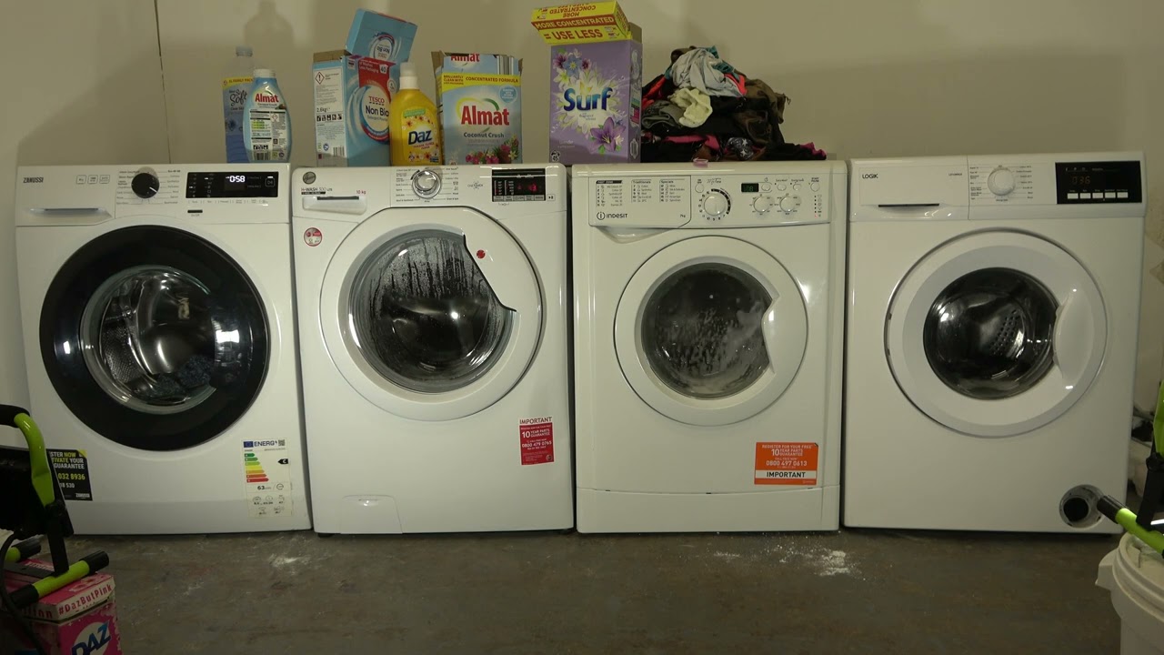 Wash Race - Zanussi Flexitime vs. Hoover H wash vs. Indesit Mytime vs. Logik / Wool program