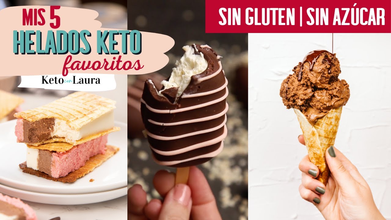Mis KETO HELADO favoritos ❤️ | SIN gluten y SIN azúcar | Keto con Laura
