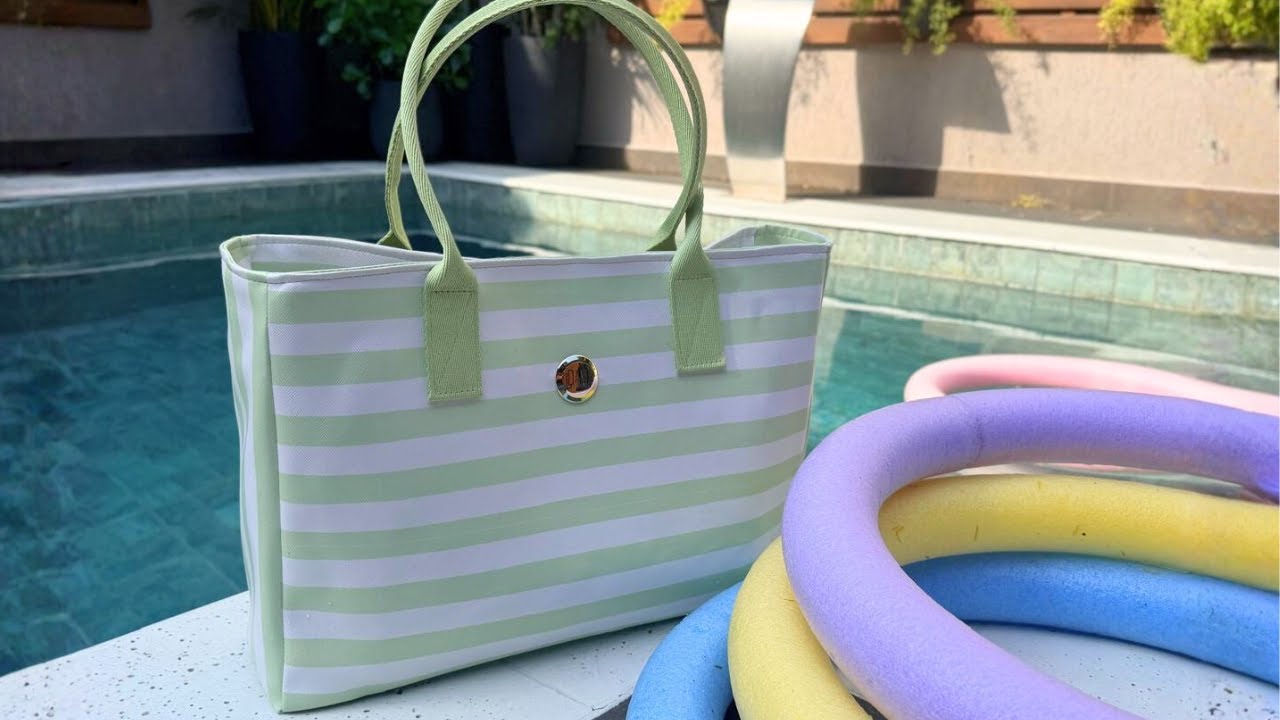 COSTURA PASSO A PASSO  - BOLSA DE PRAIA FÁCIL E LINDA| COSTURA CRIATIVA - DIY