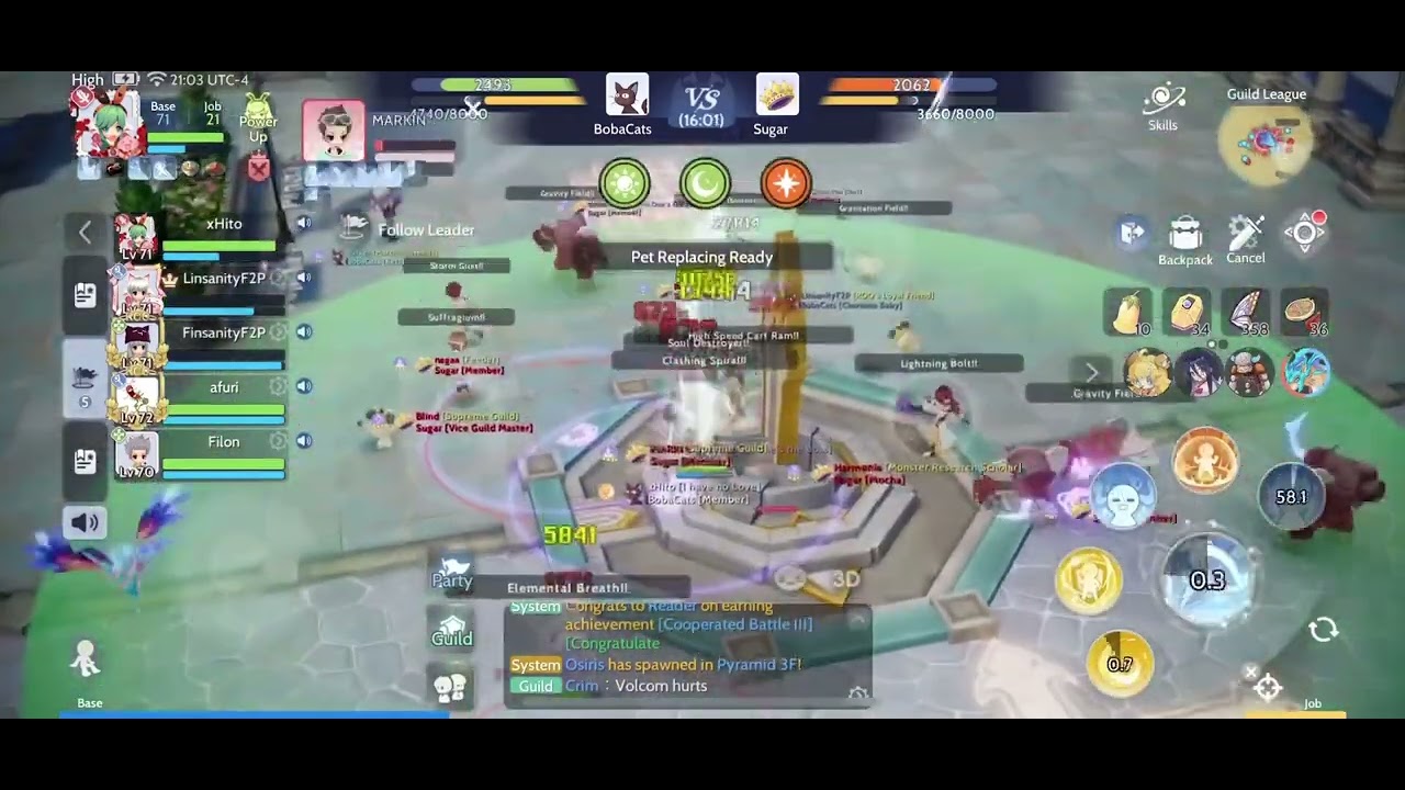 RAGNAROK LNA xHito Lord Knight PvP - Spiral Pierce Cardo Spear - Guild League - BobaCats vs Sugar