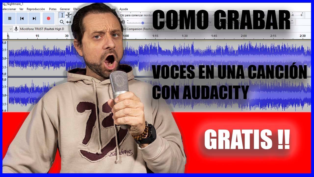 COMO GRABAR VOCES EN UNA CANCION CON AUDACITY