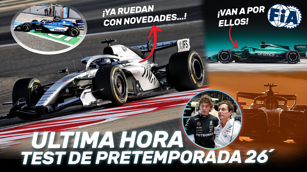 ¡¡ULTIMA HORA TEST de PRETEMPORADA!! POLEMICA con ASTON MARTIN ¡YA RUEDAN! NOVEDADES, ALINEACIONES..