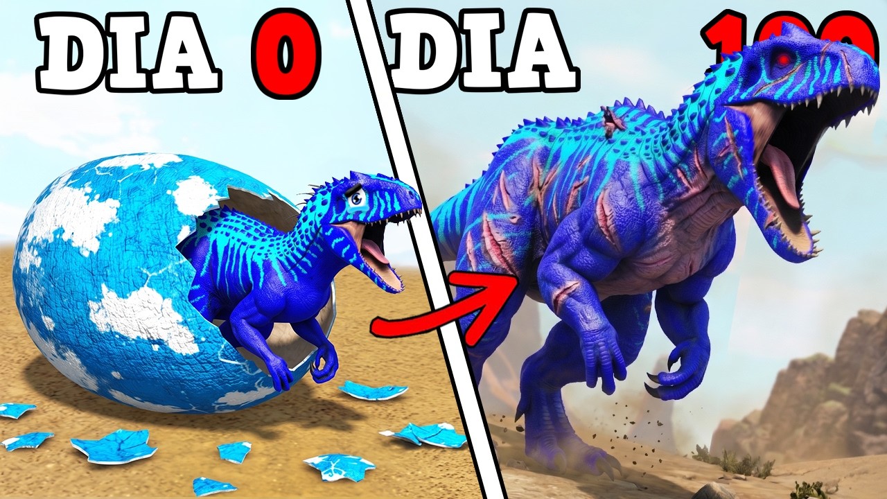 SAINDO DO OVO! GIGANTE FAMILIA INDOMINUS REX AZUL!