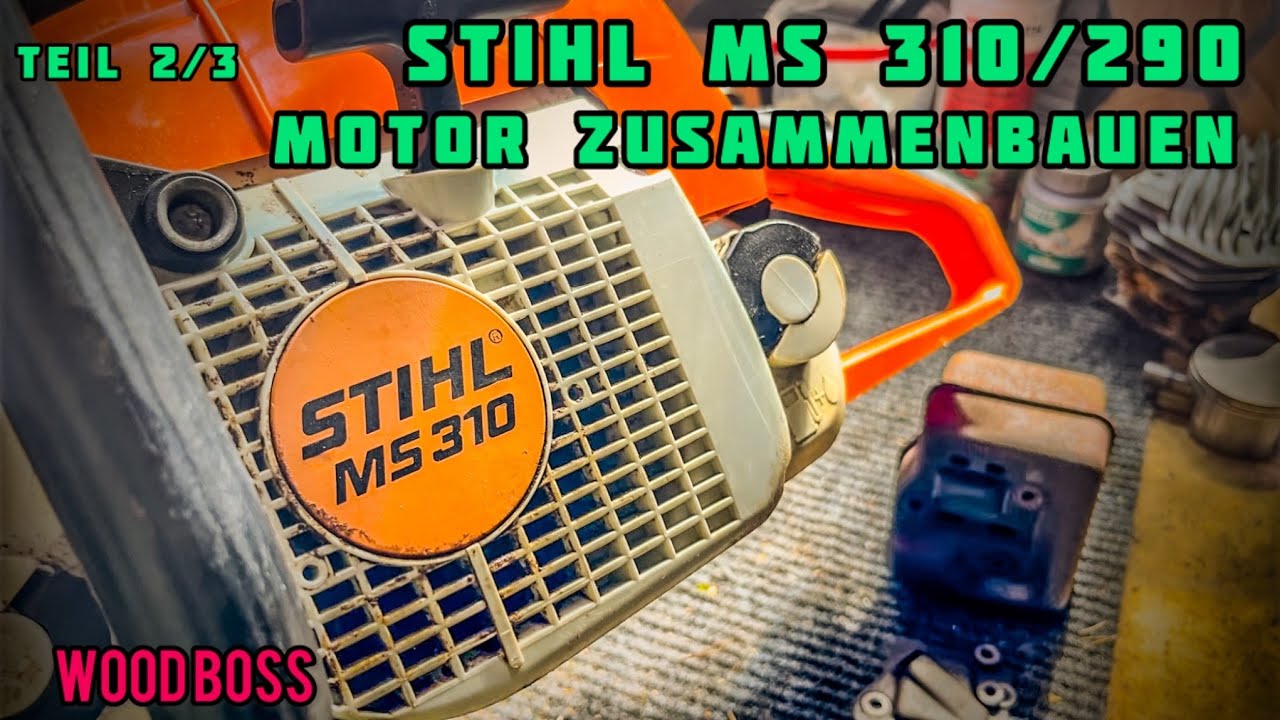 2/3 STIHL MS 290/310/390 Zusammenbau des Motors, neue Wellendichtringe  #woodboss